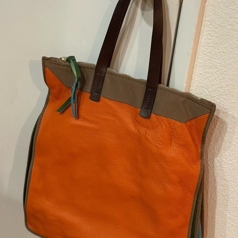 Maliparmi Vibrant Pink and Tan Tote Bag